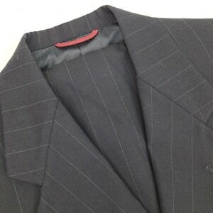 Hart Schaffner Marx Men's Dark Charcoal Gray Pinstripe Suit Jacket